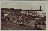 AK Foto Bremerhaven Am Weserstrand mit vielen Menschen 1933