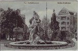 AK Berlin Friedenau Der Sintflutbrunnen mit Häusern Feldpost 1917