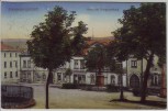 AK Johanngeorgenstadt Markt mit Kriegerdenkmal Bahnpost 1914