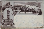 AK Gruss vom National-Denkmal Rüdesheim Bingen 1900