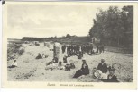 VERKAUFT !!!   AK Devin Strand mit Landungsbrücke viele Menschen Stralsund Ostsee 1917