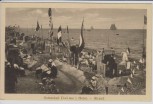 AK Ostseebad Dahme in Holstein Strand Menschen Fahnen 1920