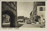 AK Foto Krumbach (Schwaben) Marktplatz mit Bus 1935