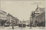 AK Warschau Warszawa Krakowskie Przedmiescie Krakauer Vorstadt Straßenbahn Feldpost Polen 1916