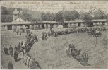 VERKAUFT !!!   AK Gruss aus Neubrandenburg Blick auf den Pferdemarkt viele Menschen Sonderstempel 1905 RAR