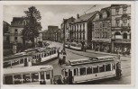 AK Foto Solingen Graf Wilhelm-Platz viele Straßenbahnen Geschäfte 1940 RAR