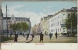 AK Halle an der Saale Riebeckplatz mit Hotel Goldene Kugel und Continental 1910