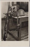 AK Foto Stahlhelm Karabiner Mauser Gasmaske Wehrmacht 1938