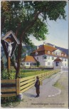 AK Oberammergau Blick auf Schnitzerschule mit Kind 1910