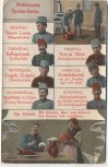 AK Militärische Speise-Karte Wochenplan Soldaten 1. WK Weltkrieg zensurierte Feldpost 1915