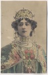 Präge-AK Foto Frau mit Kopfschmuck und Tracht 1910
