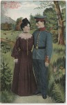 AK Frau mit Soldat Gedicht 1910