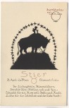 AK Scherenschnitt Sternzeichen Stier Venus Boldt-Kaiser-Karte 1920