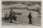 AK Foto Wintersportplatz Degenfeld Ortsansicht mit Skifahrer b. Schwäbisch Gmünd 1936 RAR