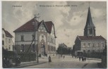 VERKAUFT !!!   AK Herdecke Wetterstrasse mit Postamt u. kath. Kirche mit Menschen 1907 RAR