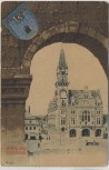 AK Gruss aus Friedland Rathaus mit Wappen Frýdlant v Čechách Böhmen Tschechien 1910