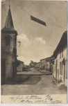 AK Cunel Meuse Straßenansicht mit Kirche Lothringen Feldpost Frankreich 1916