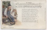 AK Liedkarte Gruß aus dem Erzgebirge De Ladrhuf ! Opa mit Kind am Kamin 1910