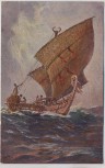 AK Kolonialkriegerdank Das letze Boot von der Insel Agomes Südsee Prof. Hans Bohrdt 1910