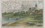 AK Litho Briesnitz b. Dresden Ortsansicht mit Dampfer 1908
