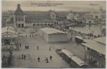 AK Berlin Deutsche Armee-, Marine- u. Kolonial-Ausstellung Panorama Hallen Menschen Zug 1907 RAR
