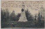 VERKAUFT !!!   AK Deuben Albert-Platz mit Denkmal b. Freital 1909