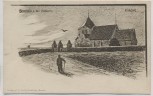 Künstler-AK Schobüll bei Husum Kirche mit Mann 1910