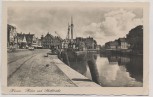 VERKAUFT !!!   AK Foto Husum Hafen und Schiffbrücke Schiff Argus Stettin 1940