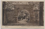 AK Husum Eingang zum Schloßgarten mit Theodor Storm-Denkmal Kinder 1920