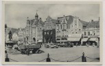 AK Husum Markt mit Rathaus Auto Bus Anhänger 1940