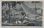 AK Husum Am Hafen Segelschiff 1943
