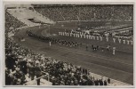 AK Foto Berlin Olympische Spiele Vorbeimarsch der norwegischen Ländermannschaft vor dem Führer Sonderstempel 1936 RAR