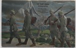 AK 1.WK Soldaten mit Gewehr und Fahne Ich hatt' einen Kameraden Feldpost 1915