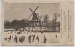 AK Bremen Mühle in der Neustadt am Wall Menschen auf Eis Kupfer-Tiefdruck 1927