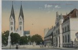 AK Halberstadt Domplatz mit Post 1912