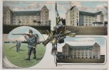AK Mehrbild Quedlinburg Kasernen des Infanterie-Regiments Nr. 165 Soldat mit Gewehr 1909 RAR