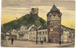 VERKAUFT !!!   AK St. Goarshausen Burg Katz und Runder Turm b. St. Goar 1923