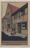 Steindruck AK Bremen Aus einem alten Winkel Kl. Krummenstrasse 1920