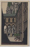 Steindruck AK Bremen Börsenpassage 1920