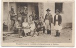 AK Einquartierung im rumänischen Bauernhause in Serbien Soldaten 1.WK Feldpost 1916