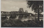 AK Foto Wesel am Rhein Rheinbabenbrücke mit Schiff 1928