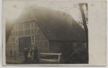 AK Foto Hamburg Wandsbek Hummelsbüttel Grützmühlenweg Haus mit Menschen 1910 RAR