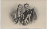 AK Foto Geschwister Fromme Volkslieder-Gesangs-Duett Naundorf über Oschatz 1935