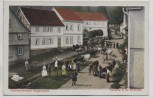 AK Sommerfrische Engelsbach Kuhherde in der Dorfstraße Menschen b. Friedrichroda 1910