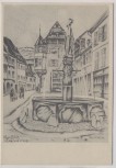 Künstler-AK Reimesch Kaysersberg Brunnen Elsaß Haut-Rhin Frankreich Das größere Reich VDA Nr. 12 1935