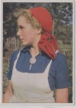 VERKAUFT !!!   Künstler-AK Hans Retzlaff Frau mit rotem Kopftuch Reichsarbeitsdienst für die weibliche Jugend Serie II Nr. 1 1935