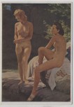 VERKAUFT !!!   Künstler-AK Johann Schult Im Lebensfrühling Akt 2 Frauen München Haus der Deutschen Kunst HDK 278 1935