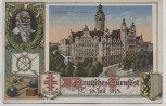 Künstler-AK Leipzig Neues Rathaus XII. Deutsches Turnfest 1913