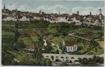 AK Rothenburg ob der Tauber Ortsansicht mit Brücke 1910