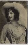 AK Foto Frau mit Hut und Korsett 1909